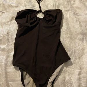 Diane Von Fursteberg brown one piece Swimsuit DVF